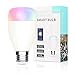 WiFi Smart LED Light Bulb,RGB Music Sync Dimmable Color Changing Bulbs, Decorative Lights, Mood Light Bulb,Dimmable,Timing Function,Works with Google Home, Alexa, IFTTT,E27 7W