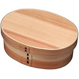 Wooden Magewappa one stage lunch box Natural (with partition)