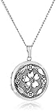 Sterling Silver Embossed Antique-Finish Locket Necklace, 20