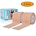 Kinesiology Tape Water Resistant-Breathable Sport Kinesiology Recovery Tapes 2 Rolls 2 Inch x 16.5 Feet