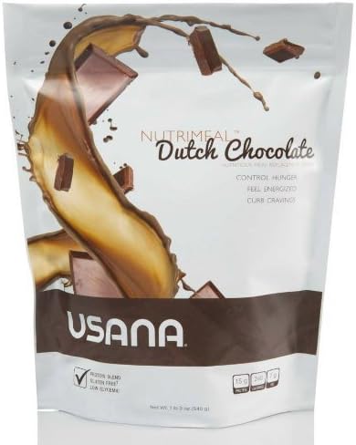 USANA Nutrimeal Dutch Chocolate, Protein Drink Mix (9 Servings) by USANA Health Sciences