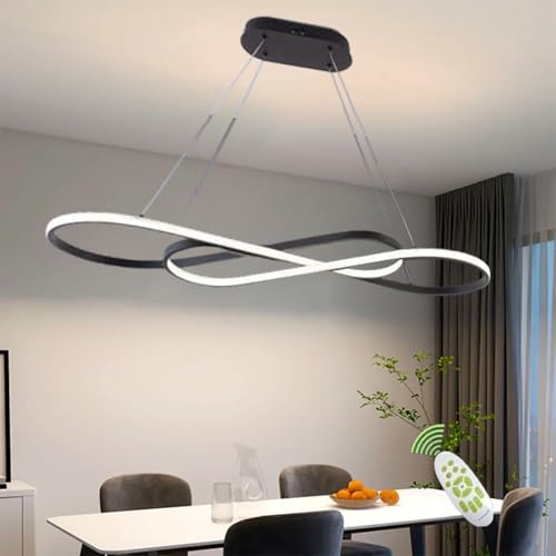 ASJK Modern LED Chandelier Dimmable 54W Colour Temperature 3000K-4000K-5000K Creative Design Suitable for Living Room Dining Room Kitchen Bedroom