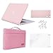 iCasso Compatible with MacBook Pro 13 Inch Case 2019 2018 2017 2016 Release A2159/A1989/A1706/A1708,Case, Sleeve, Screen Protector, Keyboard Cover & Dust Plug for MacBook Pro 13'' - Rose Quartz