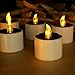 Youngerbaby Set of 6 Romantic Solar Power LED Tea Lights Candle Flameless Candles, LED Tealights for Home Decoration, Garden, Outdoor