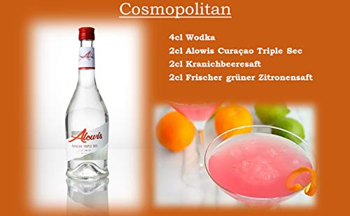 Alowis Curaçao Triple Sec likör aus verschiedenen Zitrusfrüchten spanischen Bitterorangen und süßen Orangen | 0.7 l / 36… – Bild 3