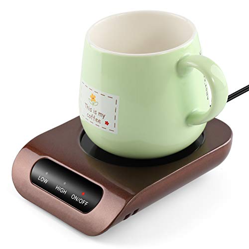 MENGMAOMAO Mug Warmer - Coffee Mug Warmer for Desk with Auto Shut Off, Easy to Use and Clean, Enjoy Warm Coffee Tea Milk & Tea Anytime at Home and Office 110V 35W Best Gift for Coffee Lovers - Thumbnail 6