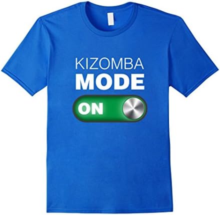 Mens Kizomba Mode On Tee Shirt. Expressive Dance Shirt 2XL Royal Blue