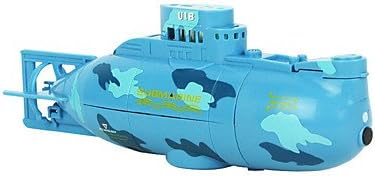 OOFAYWRJ Submarine CREATE TOYS 3311 1:36 Battleship RC Boat Brush Electric 4 FM Indoor toys - slowly plastic Blue / Yellow , blue