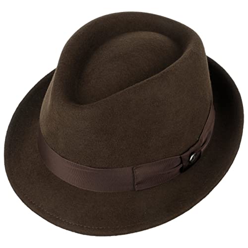 Lierys Classic Wool Trilby Women/Men - Wool Felt Hat - Fedora Summer/Winter - Waterproof Outdoor Hat - Foldable Rain Hat - Fedora