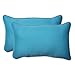Pillow Perfect Monti Chino Solid Indoor/Outdoor Lumbar Pillow Plush Fill, Weather and Fade Resistant, Lumbar - 11.5