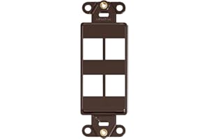 Leviton Decora QuickPort Insert, 4-Port, 41644-00B, Brown
