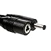 EShine Extension Cable - Male to Female, 3.5mm x 1.35mm, for LED Under Cabinet Lighting with Wire Clips (20 in, Black)