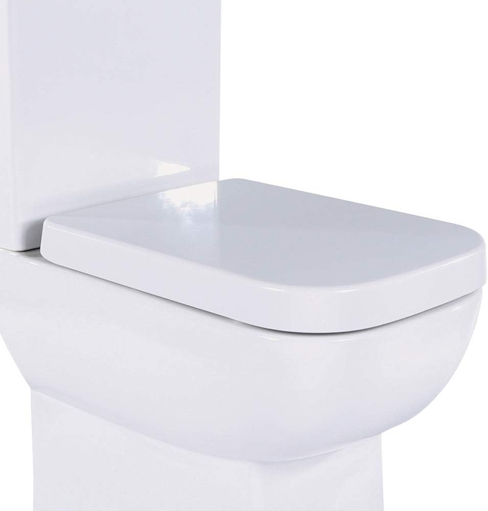 TC Bathroom Soft Close Rectangular Contemporary Replacement Mini Seat Appleby, White