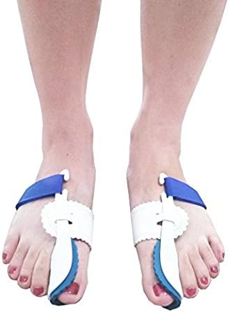 HENATA Bunion Corrector, 2 Pieces Adjustable Velcro Bunion Splint Protector Sleeves Kit, Toe Straightener For Hallux Valgus , Tailors Bunion, Toe Pain Relief, Night Time Support For Men/Women