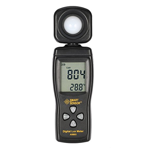 SMART SENSOR AS803 Digital Lux Meter Luminance Tester Light Meter 1-200000 Lux Tools Photometer Spectrometer Actinometer