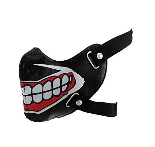 Zeckos Big Evil Clown Smile Vinyl Half Face Riding Mask