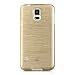 kwmobile TPU SILICONE CASE for Samsung Galaxy S5 / S5 Neo / S5 LTE+ / S5 Duos Design brushed aluminium gold transparent - Stylish designer case made of premium soft TPU