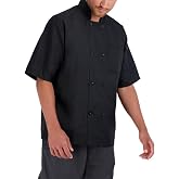 Happy Chef Men's Signature Chef Coat | Super-lightweight fabric with classic double-breasted styling