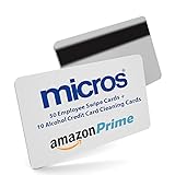 50 Micros POS Server Swipe POS-Depot Brand Cards - + 10 Credit Card 100% Alcohol Cleaning Swipe Cards - AMAZON PRIME SHIPPING