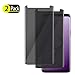 [2-Pack] SunCable Samsung Galaxy S9 Plus S9+ Privacy Tempered Glass Screen Protector[Anti Privacy] [Anti-Scratch/Anti-Bubble] 3D Curved Privacy Tempered Glass for Samsung Galaxy S9 Plus (2Pack)
