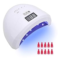 Easkep UV LED Nail Lamp, 48W with 4 Timer Setting Portable Nail Dryer Curing Lamp for Fingernail and Toenail Gels Based Polishes with Automatic Sensor （White）