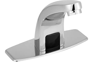 HURRISE Automatic Sensor Touchless Bathroom Faucet, Motion Activated Hands-Free Basin Tap With Mixer Valve Control Box, Deck Plate