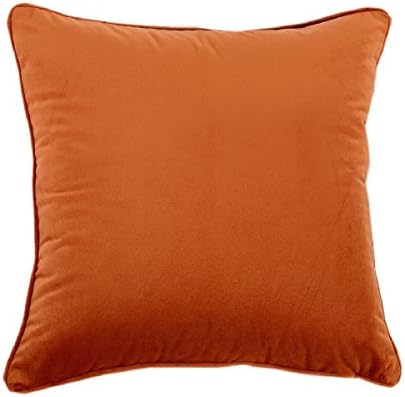 Sanmetex Soft Soild Velvet Pillows Cover For Orange Throw Pillows ,100%Polyester Velvet Throw Pillow Covers For Couch 18 by18-inch