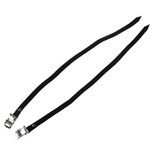 SODIAL(R)2 Road/Mountain Bike Pedal Replacement Cycle Toe Straps Black Nylon Security Fit