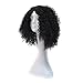 InKach Curly Short Wigs, Women Girls Hair Wig Full Heat Resistant Charming Cosplay Costume Synthetic Wigs (Black)