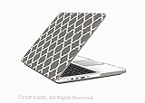TopCase Quatrefoil / Moroccan Trellis Gray Ultra Slim Light Weight Rubberized Hard Case Cover for Apple MacBook Pro 13.3