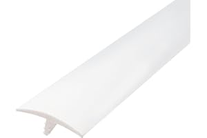Outwater Plastic T-molding 1-1/4 Inch White Flexible Polyethylene Center Barb Tee Moulding 12 Foot Coil