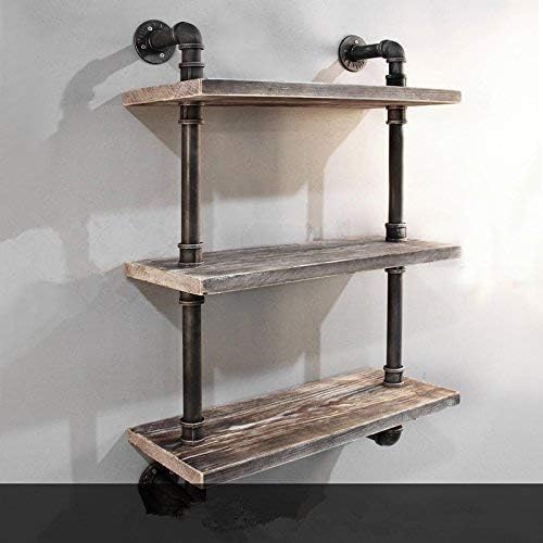‎HUITONG Industrial Pipe Bookcase Wall Shelf