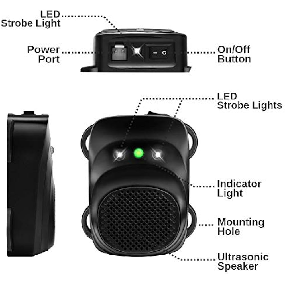 2 Pack Under Hood Animal Repeller Car Rat Rodent Repellent Ultrasonic