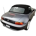 Sierra Auto Tops Convertible Top Replacement for BMW 1996-2002 Z3, TwillFast II Canvas, Black, Plastic Window