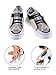 6 Pairs No Tie Shoelaces Silicone Elastic Athletic Sport Shoe Lace (Black)