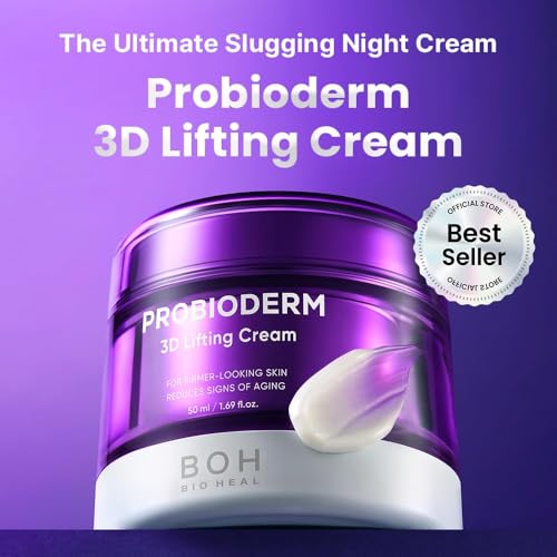 BIOHEAL BOH Probioderm 3D Lifting Cream 1.7 fl oz - Cardi B's Advanced Korean Facial Night Cream with 17-Peptide Complex & Probioderm for Face and Neck, Butter-Rich Texture for Perfect Slugging