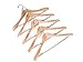 Amber Home 5 Pack Natural Wide Shoulder Wooden Suit Coat Hangers with Non Slip Pants Bar, Solid Wood Jacket Clothes Hangers Smooth Finish for Dress, Pants, Heavy Clothes (Natural, 5 Pack)