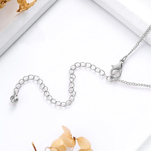 Tgirls Layered Sequin Necklaces with Bar Pendant for Women and Girls XL-66 (Silver) - Thumbnail 5