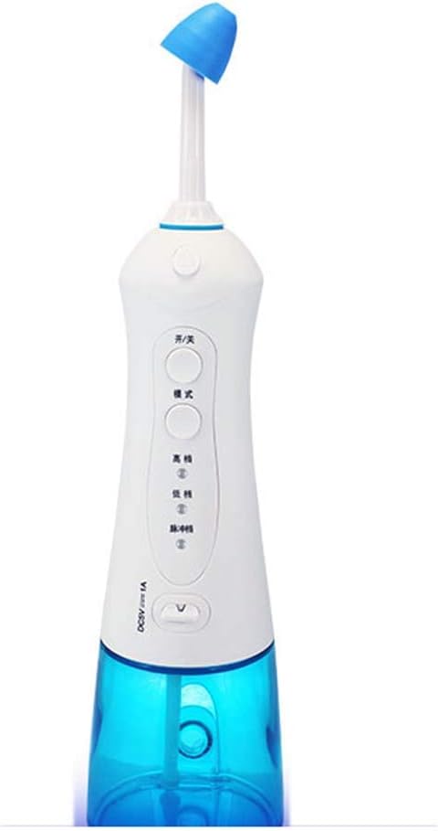 YDYG Electric Nasal Wash High Voltage Pulse IPX7 Waterproof 360° Rotating 3 Speed Water Pressure Adjustment Nasal Irrigator USB Rechargeable 200Ml Reservoir,60 packets of salt