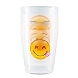 Lifetime Inc Cups for Kids Toddlers Premium BPA Free Unbreakable Drinking Cups 8 oz Emoji Design