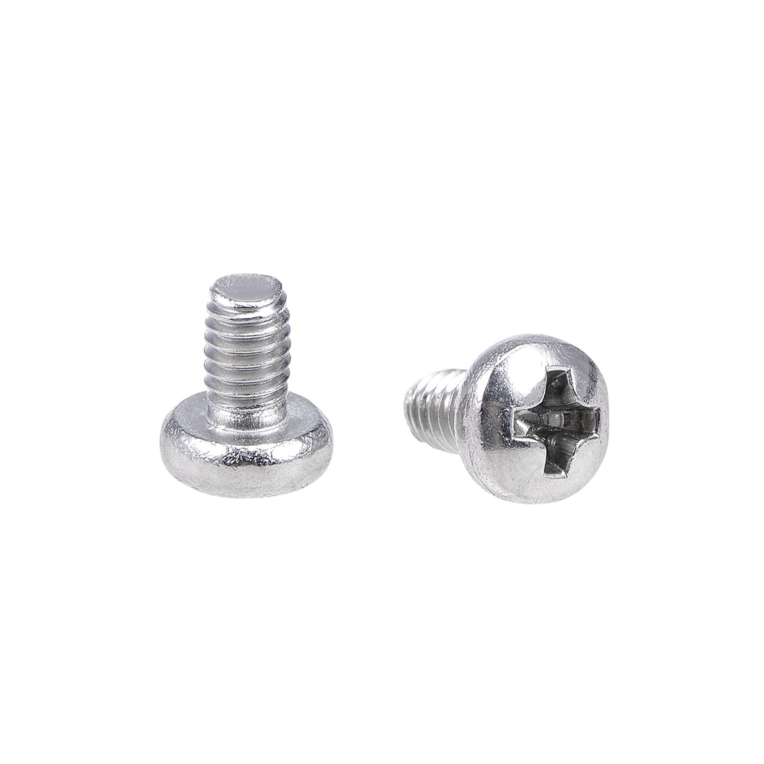 sourcing map M2.5x4mm Machine Screws Pan Phillips Cross Head Screw 304 Stainless Steel Fasteners Bolts 100Pcs