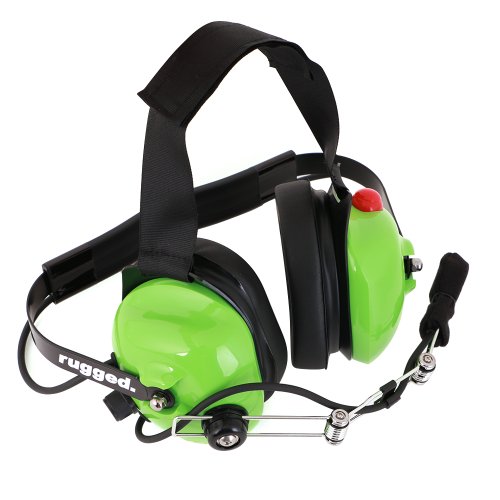 Rugged Radios H42GREEN Behind The Head TwoWay Radio Headset with