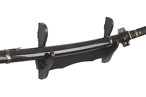 MANNIFEN Sword Holder Wall Mount Samurai Sword Rack Katana Wakizashi Display Stand Decorative Sword Hanger (1 layer composite board)