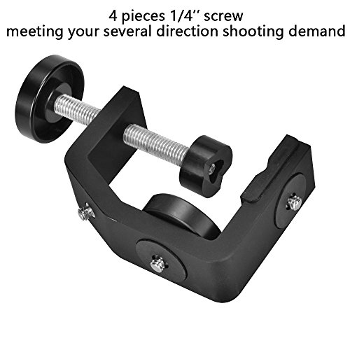 UTEBIT C Clamp with 1/4" Screw Adjustable Camera Mount Clamps Bracket