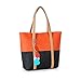 WongSinTong Pu Leather Casual Travel Handbag Shoulder Tote Bag for Women (Orange)
