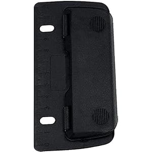 WEDO 67801 2fach Taschenlocher Kunststoff zum Abheften für 8 cm Lochung mit 12 cm Skala, Schwarz