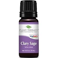 Plant Therapy Clary Sage Essential Oil. 100% Pure, Undiluted, Therapeutic Grade. 10 mL (1/3 Ounce).