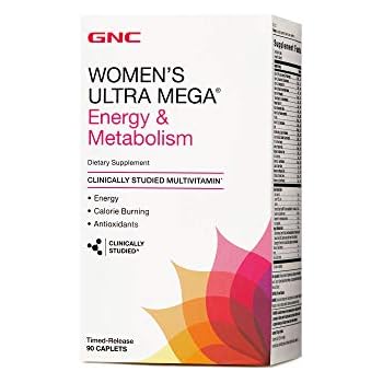 Gnc Womens Ultra Mega Energy And Metabolism Multivitamin For Women 90 Count For Increased Energy Metablism And Calorie Burning