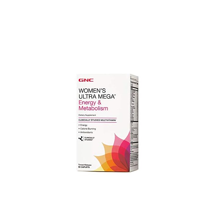 GNC Womens Ultra Mega Energy and Metabolism Multivitamin for Women, 90 Count, for Increased Energy, Metablism, and…