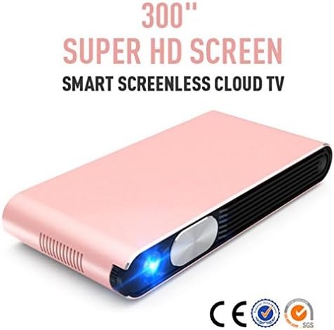 Projectors Long Distance Digital 3000 Lumens Module Cinema Projector Portable Smart Mini DLP LED Wifi Bluetooth Projector,Pink